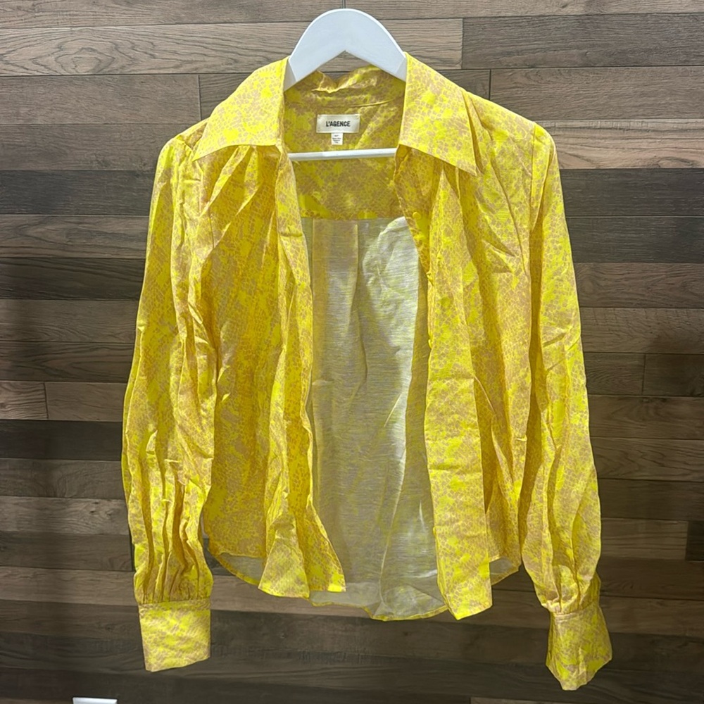 Jayleen Blouse in Lemon Tonic Python Snake